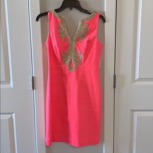 Lilly Pulitzer neon pink dress
